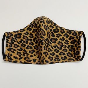 CHEETAH / LEOPARD Print Face Mask w/ BLACK Lining